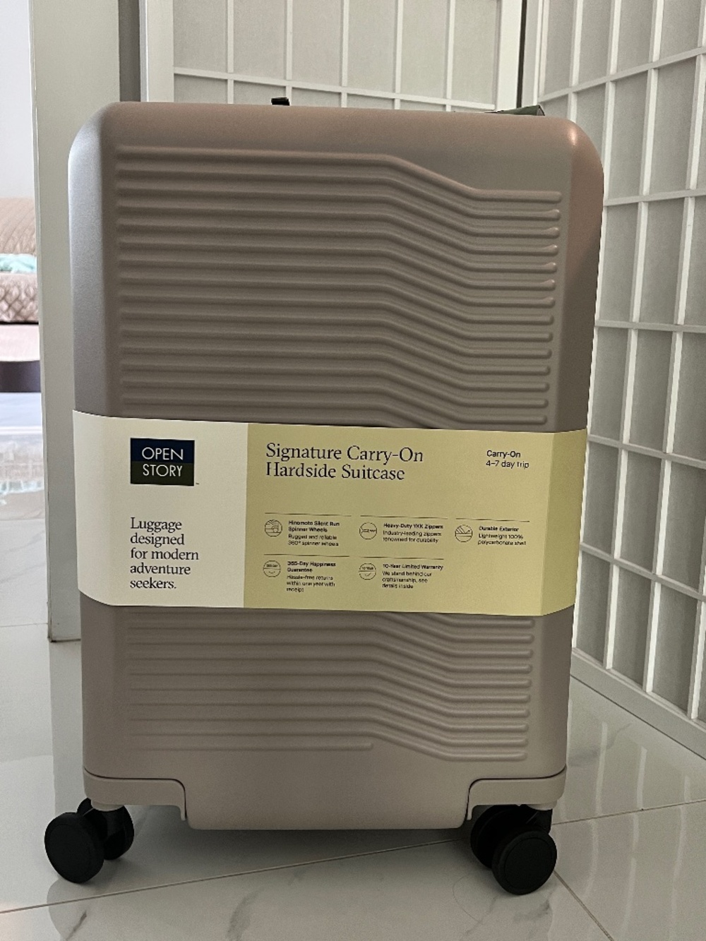 Signature Hardside Carry On Spinner Suitcase Matte Atmosphere - Open Story NEW